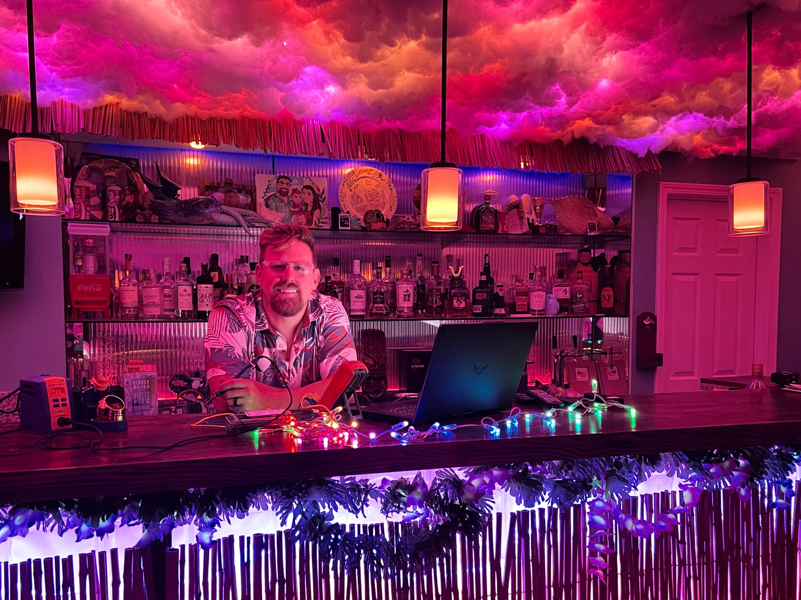 Immersive TikiTech bar experience
